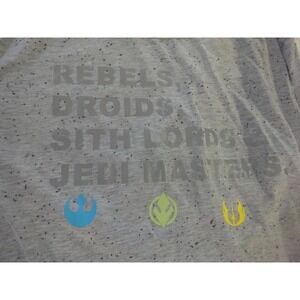 Disney STAR WARS womens M REBELS DROIDES SITH LORDS JEDI MASTERS shirt top